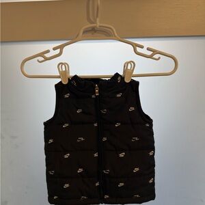 Nike Black and White Logo Baby Puffer Vest